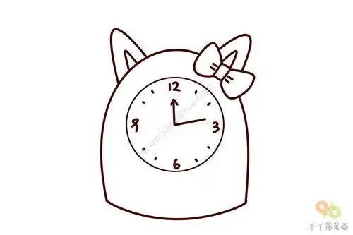 形状各异的钟表简笔画图片儿童创意简笔画之钟表的图片时间钟表简笔画