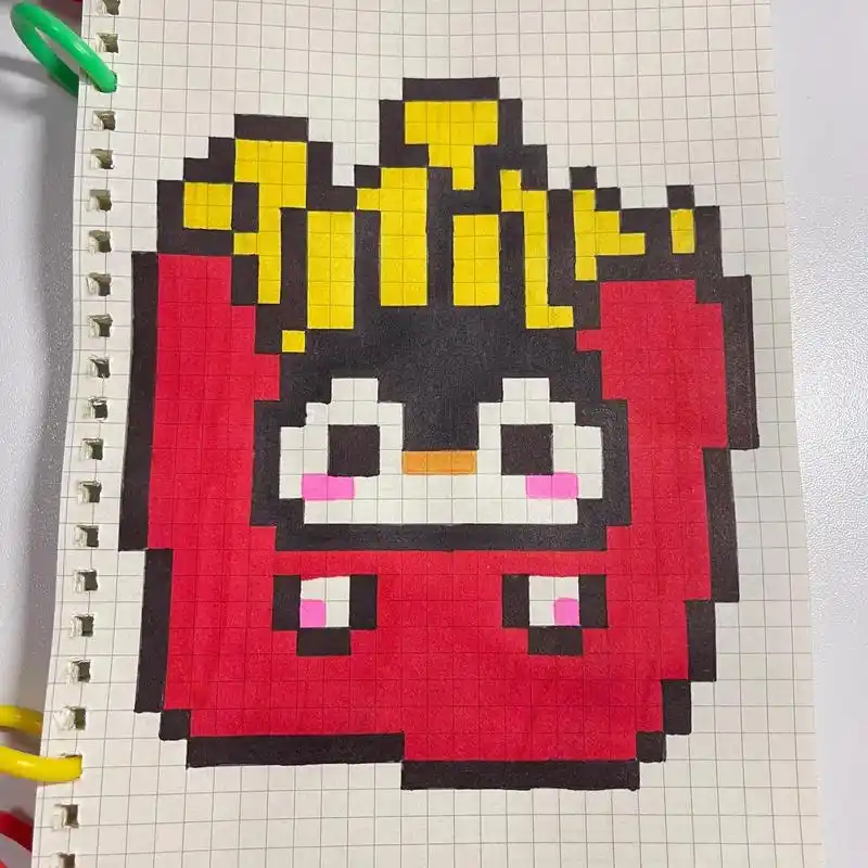 像素画 #临摹 #手绘 - 抖音