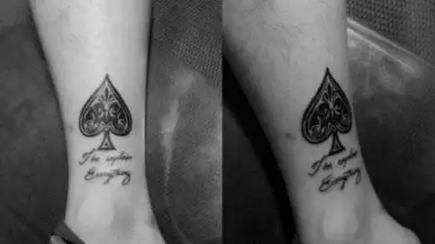 女生身上纹黑桃纹身含义