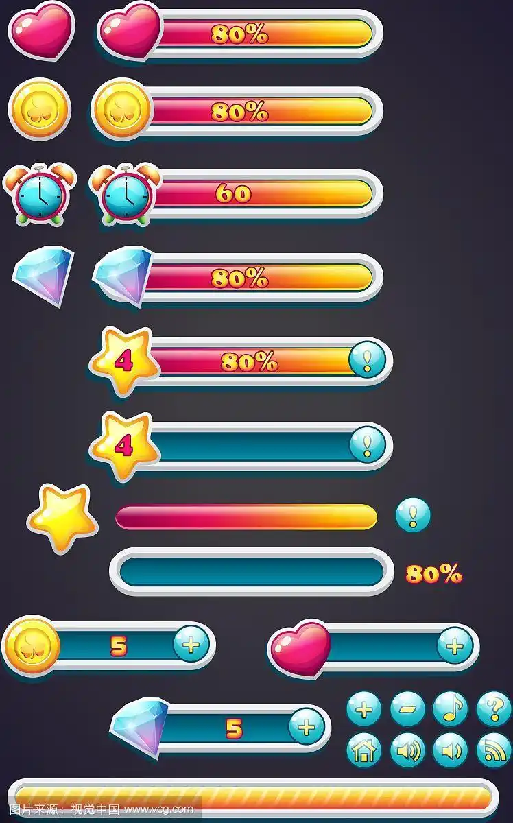 游戏图标与进度条挖掘以及