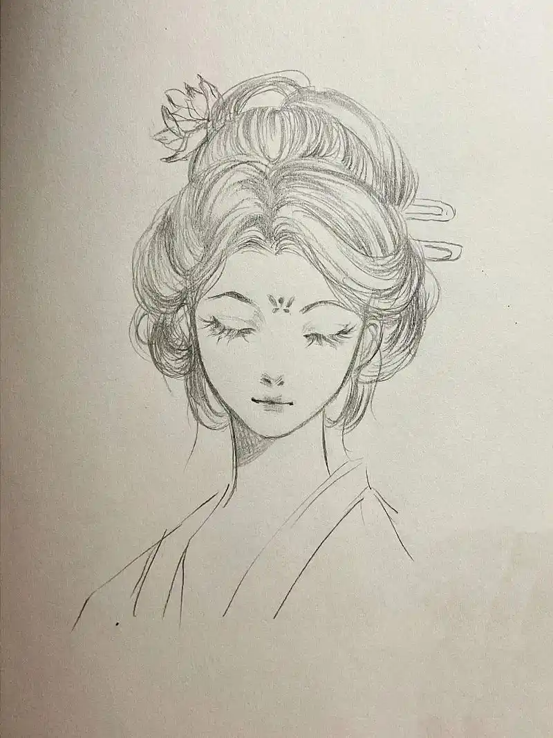 留得残荷听雨声.#古风人物绘画 #手绘 #古风 - 抖音