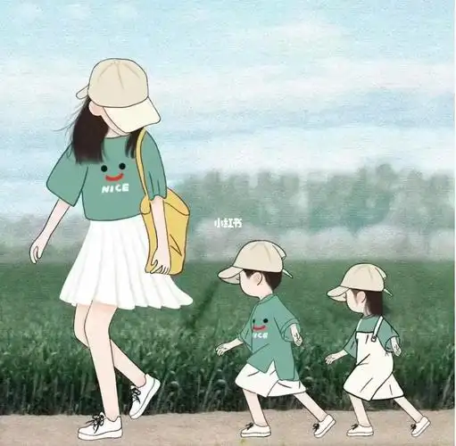 一儿一女的美妈来取头像啦