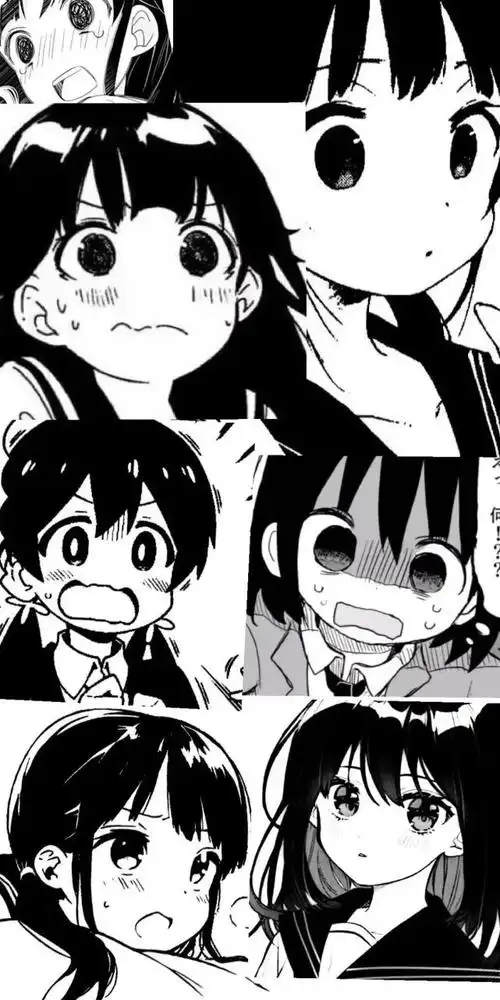 小仙女动漫壁纸黑白漫画风拼接动漫壁纸