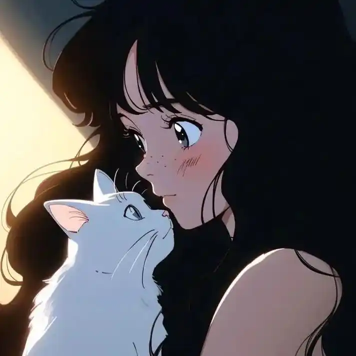 抱猫少女(一)#头像控 - 抖音