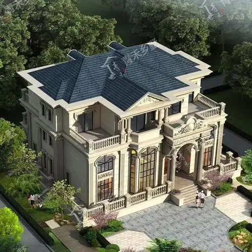 豪华欧式三层别墅设计图纸