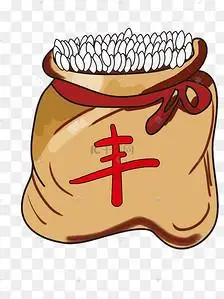 卡通粮食丰收插画