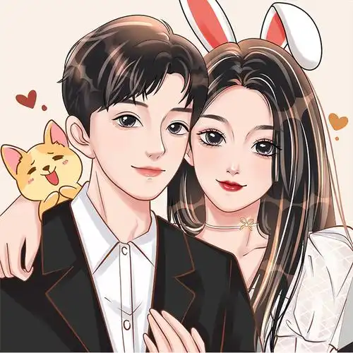 素树家居q版手绘头像卡通人物形象动漫设计情侣漫画真人照片画头像定