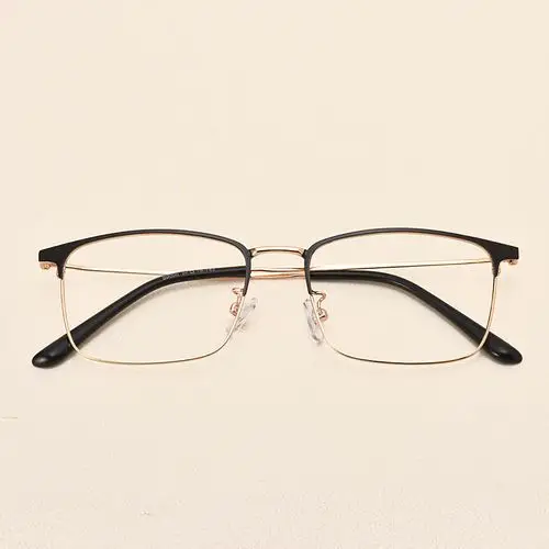 眼镜时尚潮流金属方形大框女可近视度数轻熟舒适防蓝光镜