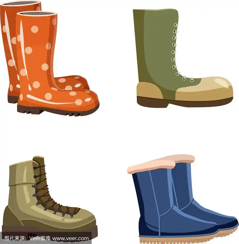 靴子图标设置卡通风格