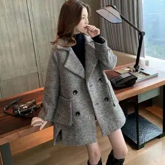 梵佳诺大码毛呢外套女胖mm冬季秋冬赫本风复古加厚中长款呢子大衣图片