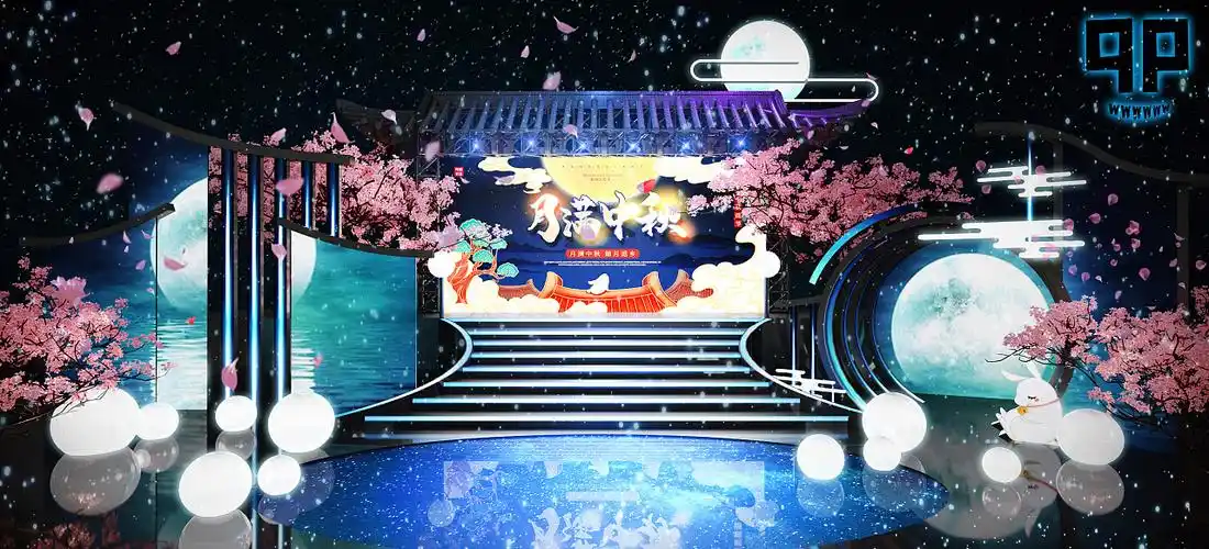 中国风中秋国庆舞美邱鹏|空间|舞台美术|哈尔滨邱鹏 - 原创作品