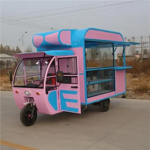 火龙糯米饭团小吃车 炸油条早餐车 烤肉夹馍美食车