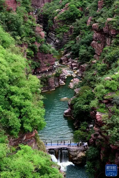 河南云台山景区暑期旅游回暖