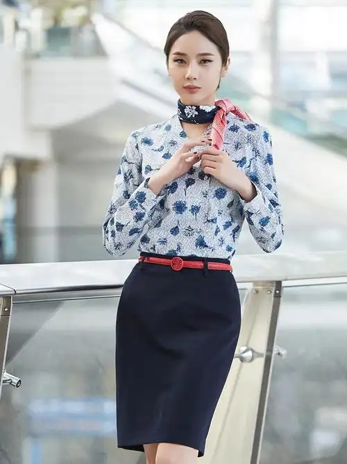 东航空姐制服职业套装夏季气质女神范南航工装套裙职业女裙套装
