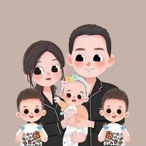 一家五口人的微信头像 微信头像图片大全 -【爱个性】