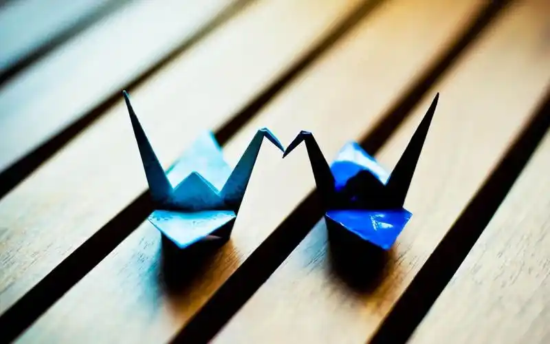 唯美的千纸鹤折纸图片