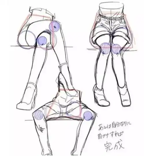 只会画站姿动漫女生坐姿画法教你画出不同姿势的坐姿画法