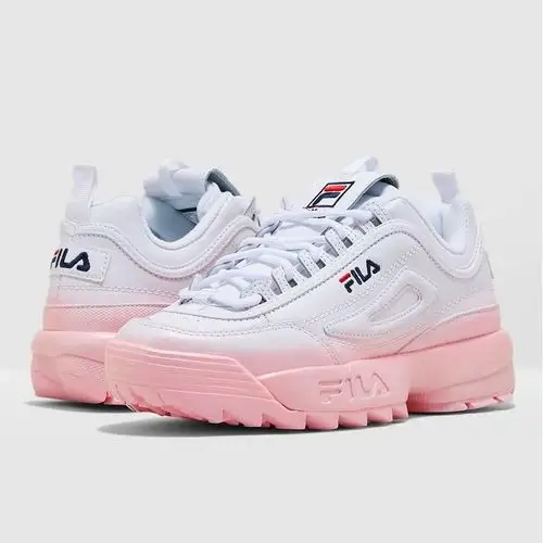 fila 斐乐 女鞋 2019新款 渐变 粉底 运动 厚底 休闲鞋 潮流 复古
