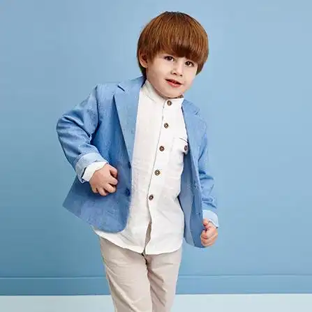 男宝宝休闲西装外套 牛仔浅蓝