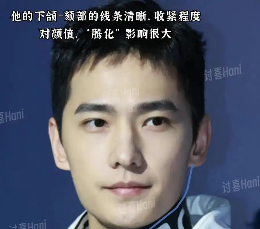 杨洋的颜值问题一直是下半张脸的轮廓,尖圆下巴,低下颌转折,咬肌太薄