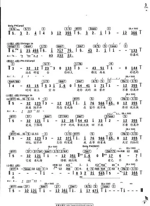 周杰伦 花海_歌谱歌词_曲谱资料