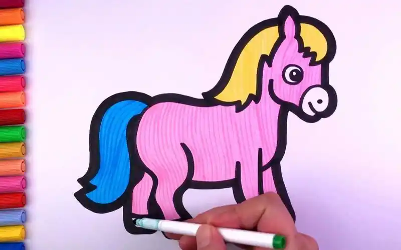 儿童简笔画教孩子画小马