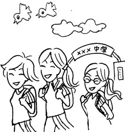 中学简笔画教学设计学生简笔画图片大全积极发言的同学高中生女简笔画