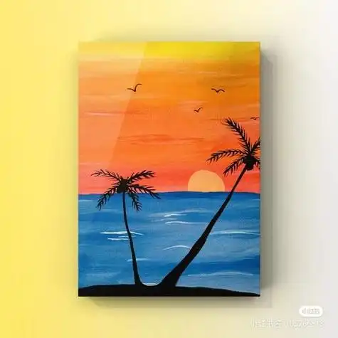 颜料画风景 颜料画风景图简单