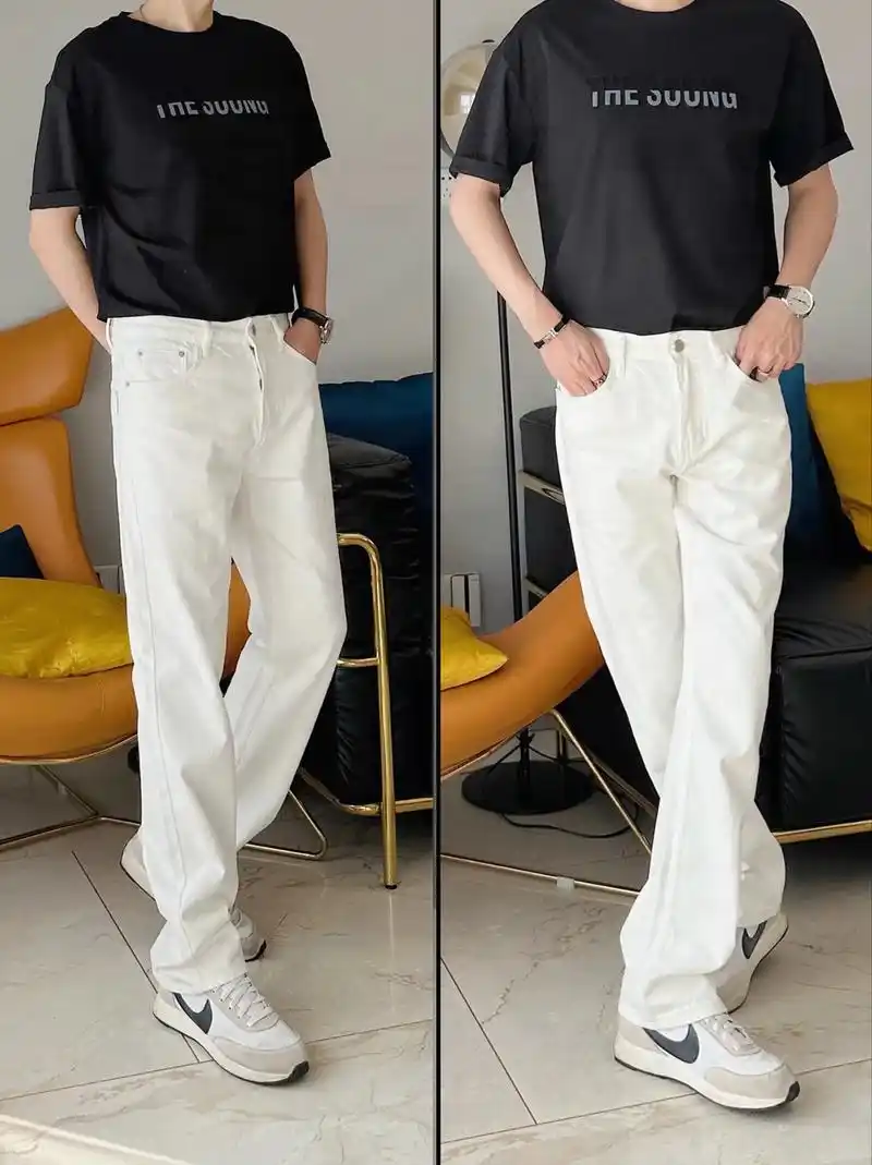 宝子们,今天一定要给大家分享这款超赞的夏季白色牛仔裤男新款!90