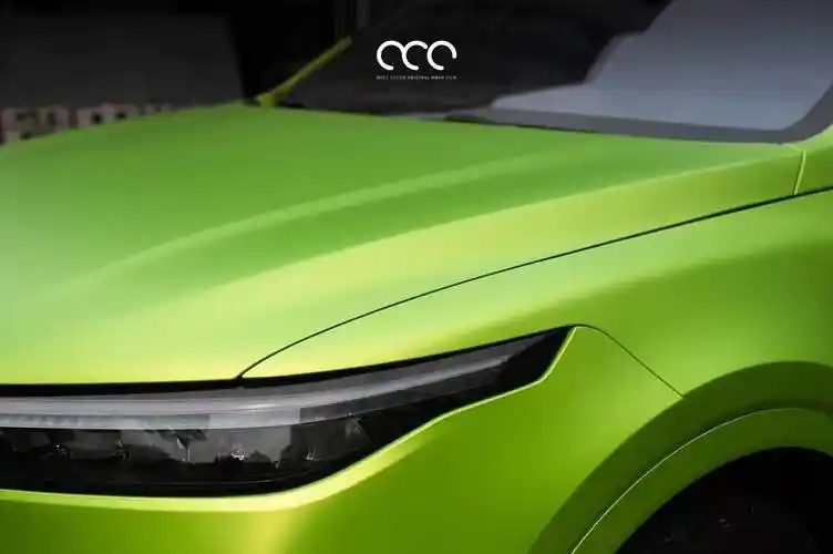 理想one漫彩改色膜pet渐变亚面赛道绿