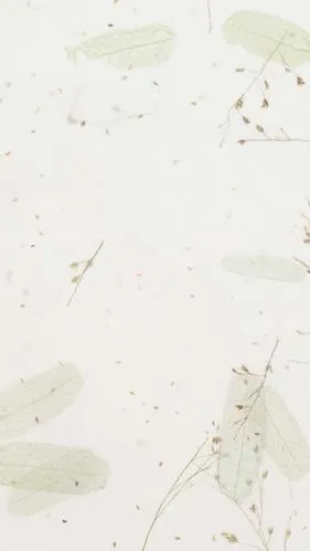 手绘白色树叶h5背景素材