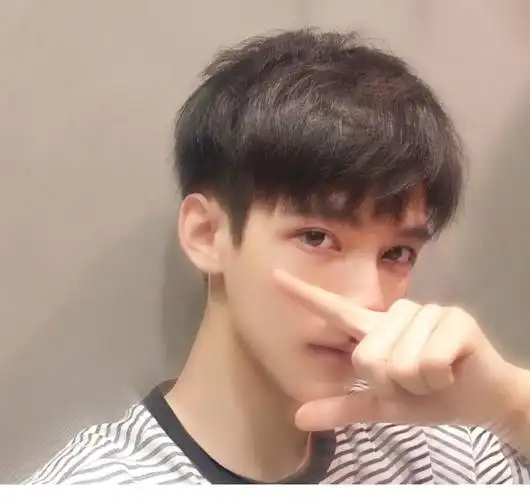 网红男生假发短卷中分斜齐刘海学生韩版逼真帅气蓬松自然整顶头套 你