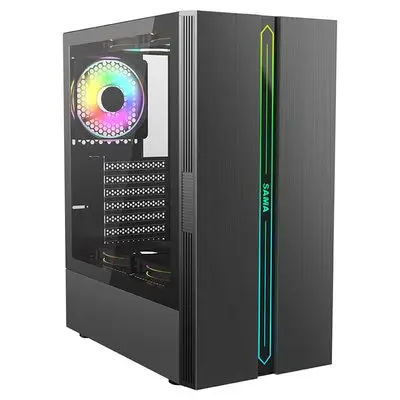 先马剑魔电竞版 rgb灯效 支持水冷游戏机箱 侧透背线 atx透明机箱