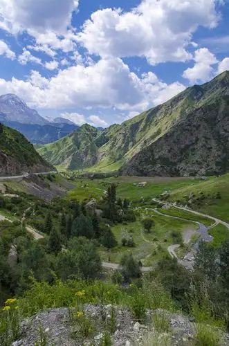 气势磅礴的高山峡谷.