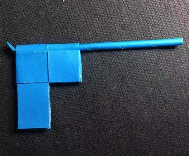 折纸枪的图片 手工折纸大全-普车都