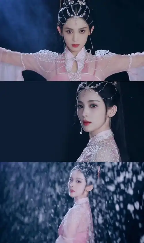 啊,华丽精致的头饰,粉色轻透的薄纱造型……|头饰|娜扎_新浪新闻