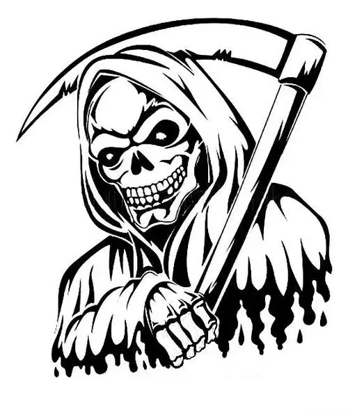 死神和死神镰刀的简笔画画法(二)关乎死神的简笔画画法,如何画法死神?