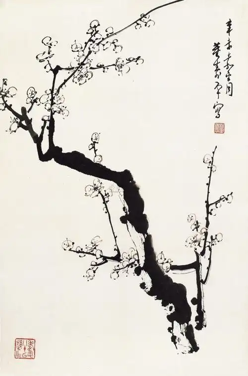 1340 1991年作 墨梅图 画心 水墨纸本