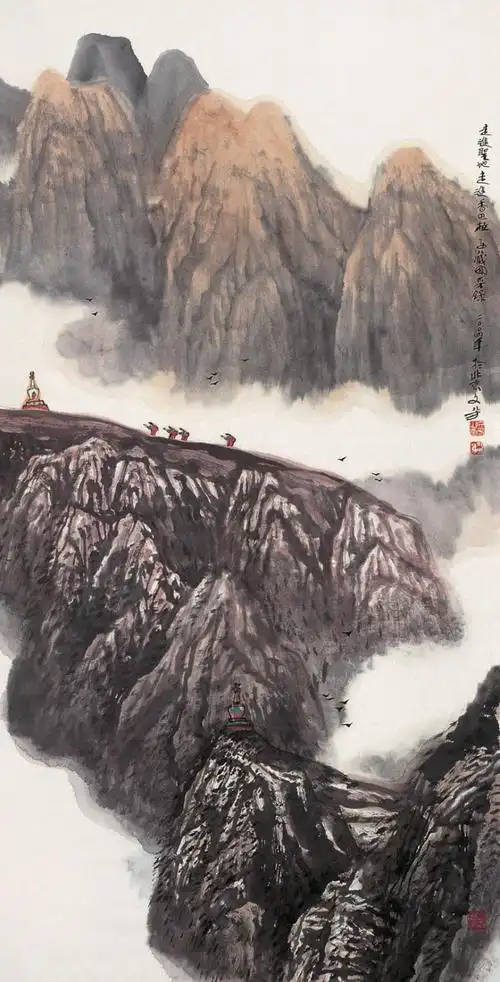 当代著名画家王文芳山水画作品赏析