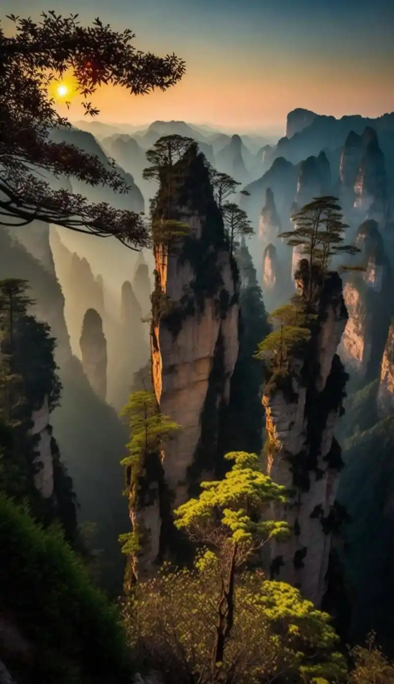 张家界天子山享有"峰林之王"的美称,这里的群峰相当雄伟壮观, - 抖音