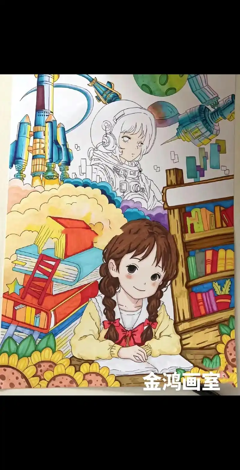 我的梦想主题绘画海报儿童画我的梦想绘画儿.