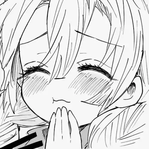 黑白线条头像女搞笑