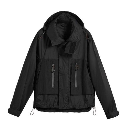 burberry/博柏利 男装 服饰 黑色连帽时尚休闲 男士夹克外套