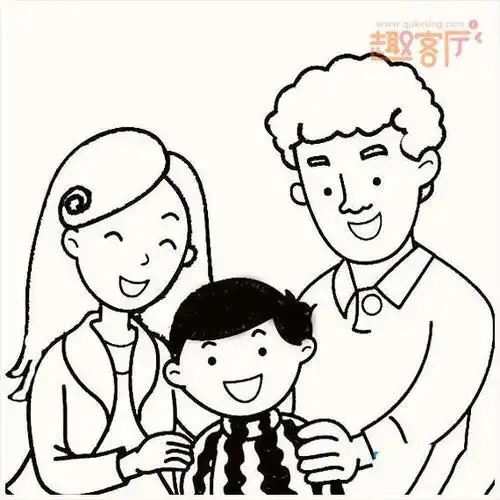 儿童人物简笔画全家福