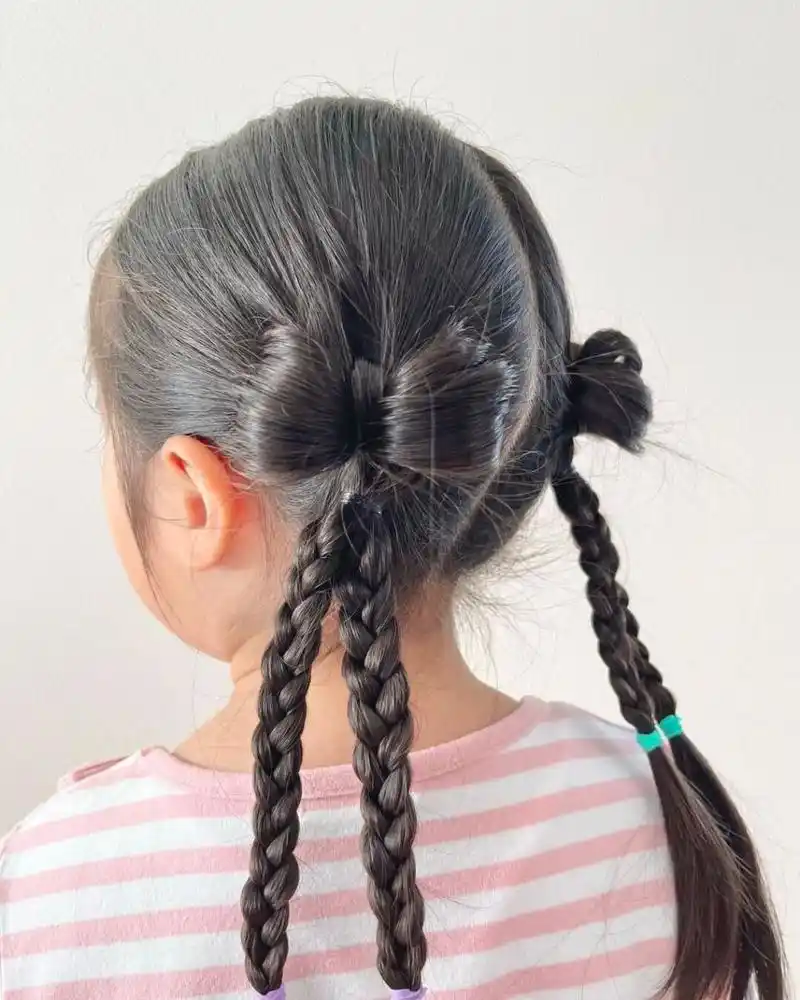 之双马尾麻花辫建议收藏 #儿童日常编发# #儿童编发# #小女孩编发