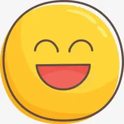 黄色微笑可爱笑脸