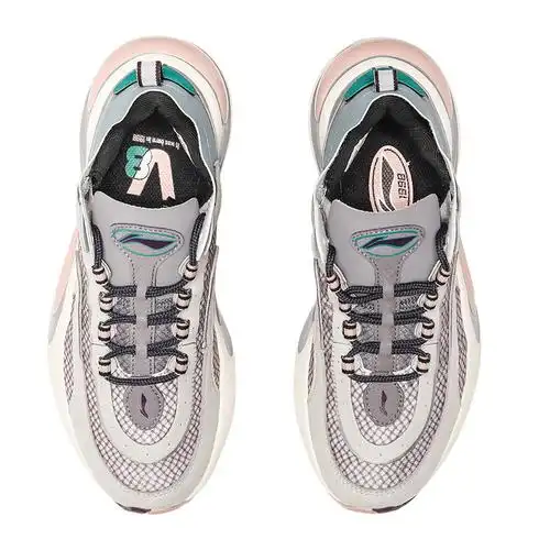 李宁v8女子跑步鞋复古潮流情侣鞋休闲运动鞋