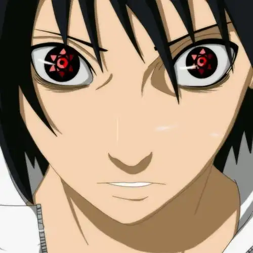 求一张佐助的一只轮回眼一只写轮眼的正面图,做头像用,谢了.