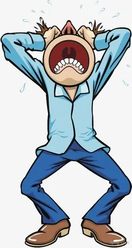 标签:仰头插图着急仰头大哭抓狂着急着急的表情焦急大叫满头大汗如坐