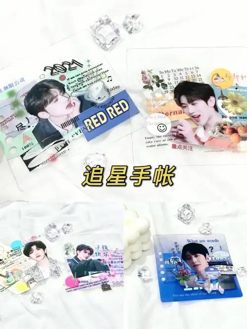 7869pvc透本拼贴追星手帐蔡徐坤